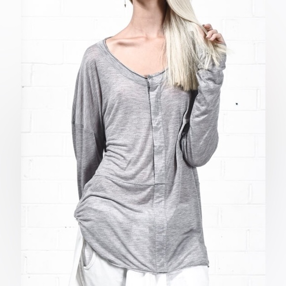 Revolve One Teaspoon Soho Fine Wool Grandpa Top Long Sleeves Ivory Size XXS - Picture 1 of 16